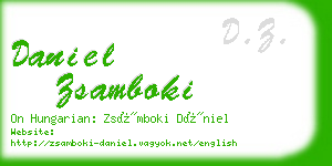 daniel zsamboki business card